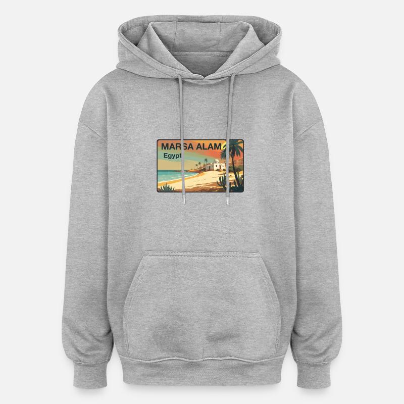 Marsa Alam - Sweat à capuche oversize unisexe - gris chiné