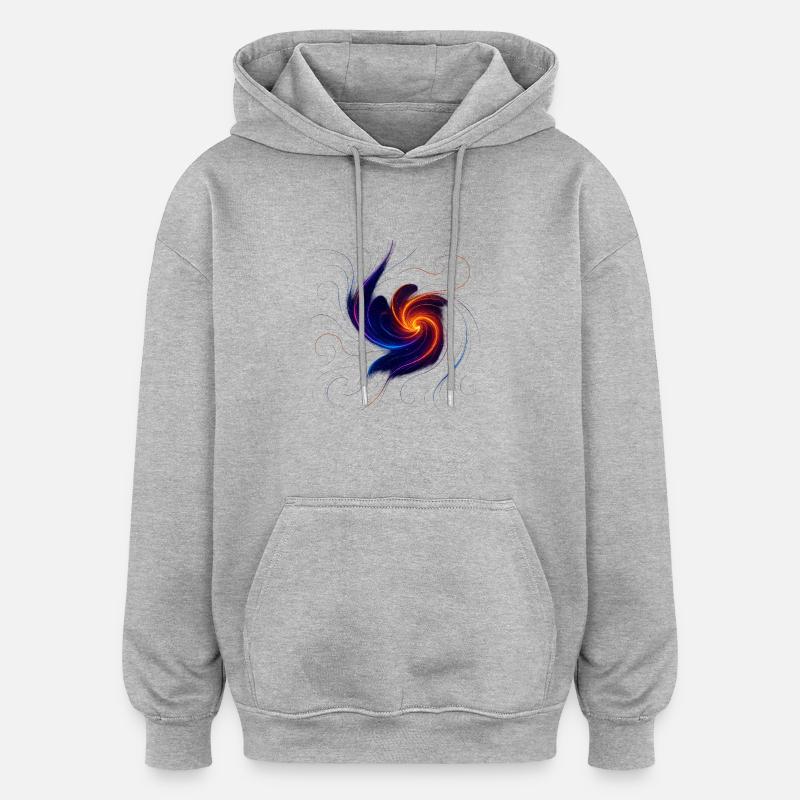 Cosmic Flow – une collection de - Sweat à capuche oversize unisexe - gris chiné