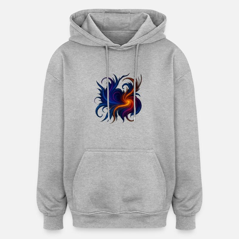 Cosmic Flow – une collection de - Sweat à capuche oversize unisexe - gris chiné