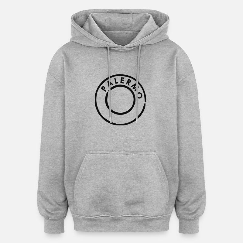 Palermo Poststempel - Oversized Unisex Hoodie - Grau meliert