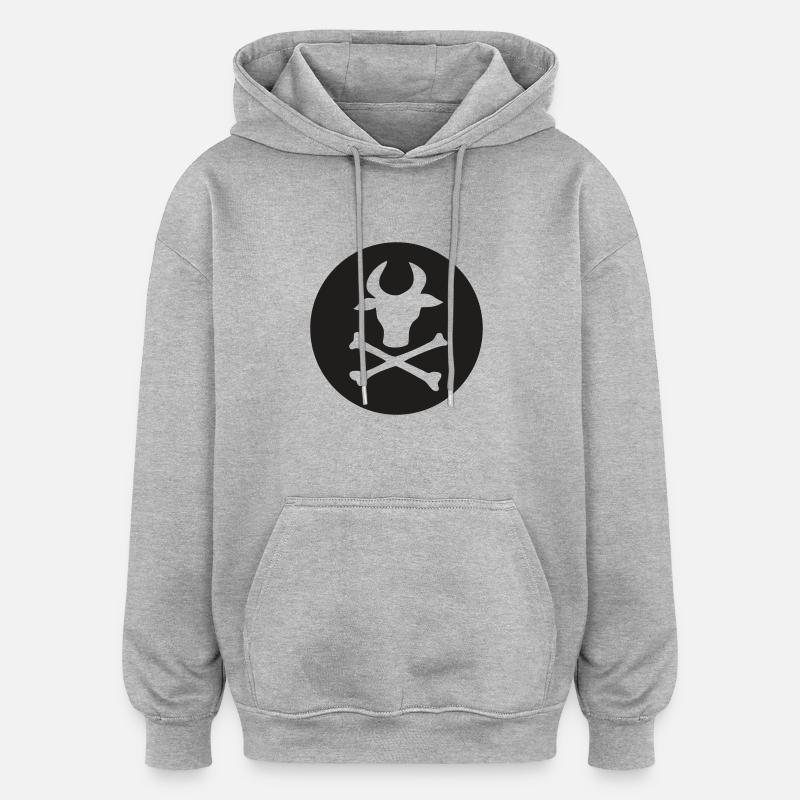 bulle 2 - Oversized Unisex Hoodie - Grau meliert