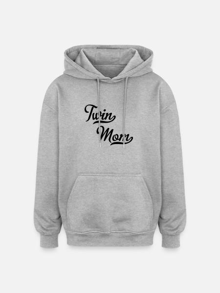Twin Mom - Oversized Unisex Hoodie - Grau meliert