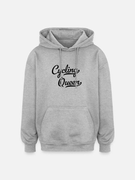 Cycling Queen - Oversized Unisex Hoodie - heather grey