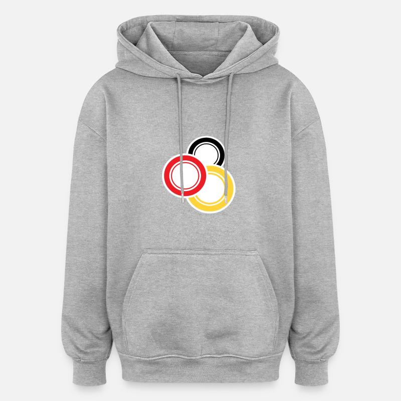 DL4 - Sweat à capuche oversize unisexe - gris chiné