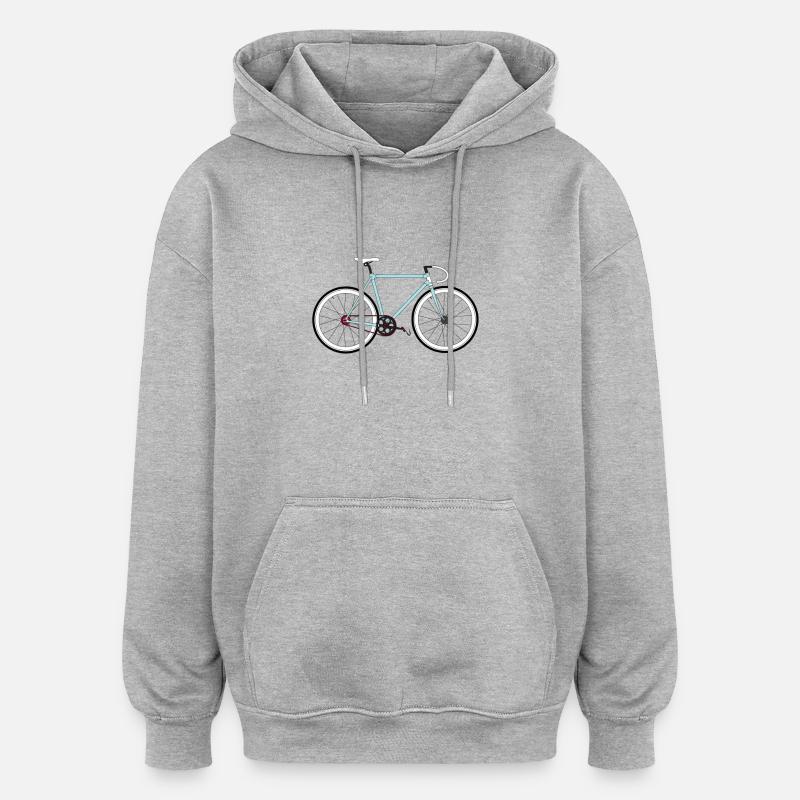 Cycling - Sweat à capuche oversize unisexe - gris chiné