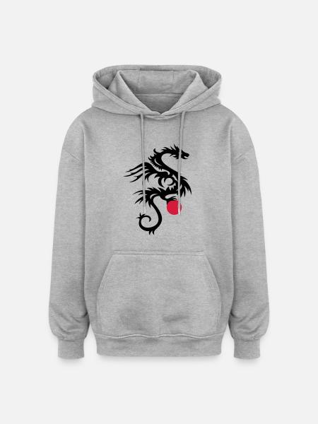 Dragon DRAKO 1 - Oversized Unisex Hoodie - heather grey