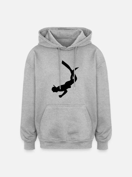 plongeur4 - Oversized Unisex Hoodie - heather grey