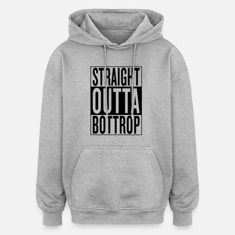 Bottrop - Oversized Unisex Hoodie - Grau meliert
