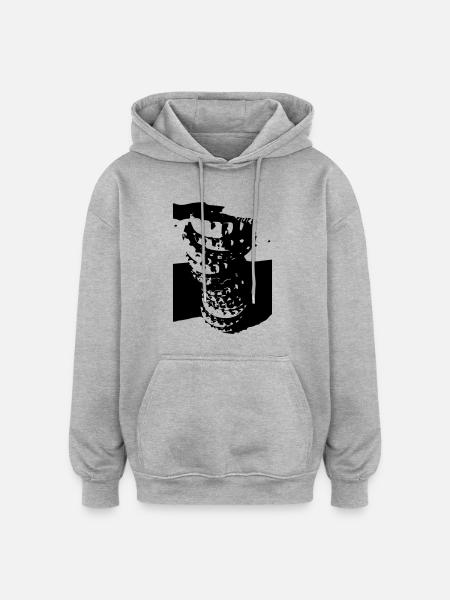 Kronkorken - Oversized Unisex Hoodie - Grau meliert