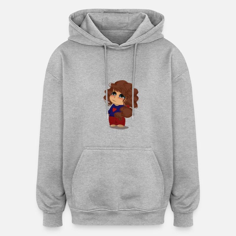 Petite rêveuse - Sweat à capuche oversize unisexe - gris chiné