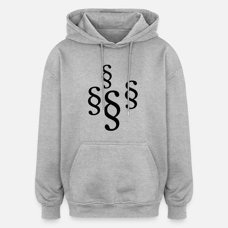 paragraph - Oversized Unisex Hoodie - Grau meliert