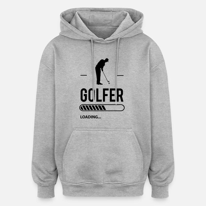 Golfer Loading - Sweat à capuche oversize unisexe - gris chiné