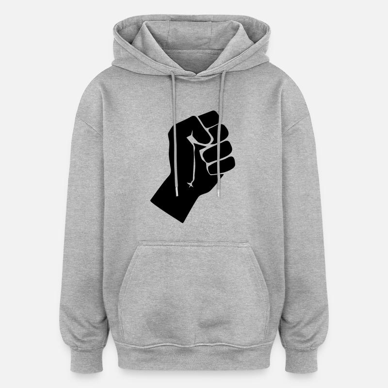 Faust - Oversized Unisex Hoodie - Grau meliert