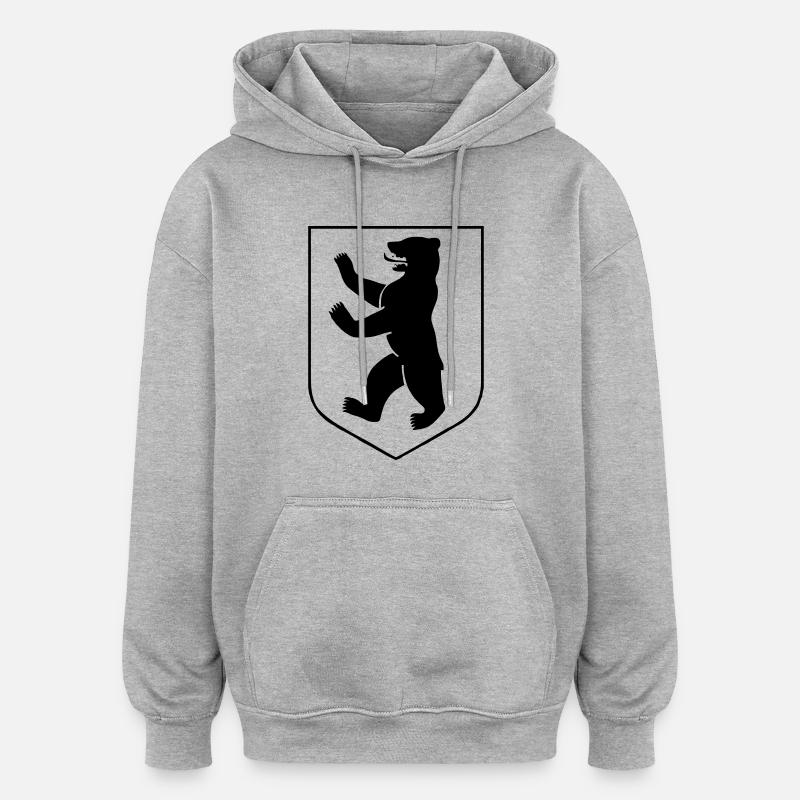 berlin - Oversized Unisex Hoodie - Grau meliert