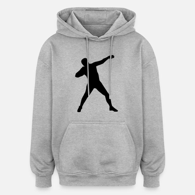 Lancer du poids - Sweat à capuche oversize unisexe - gris chiné