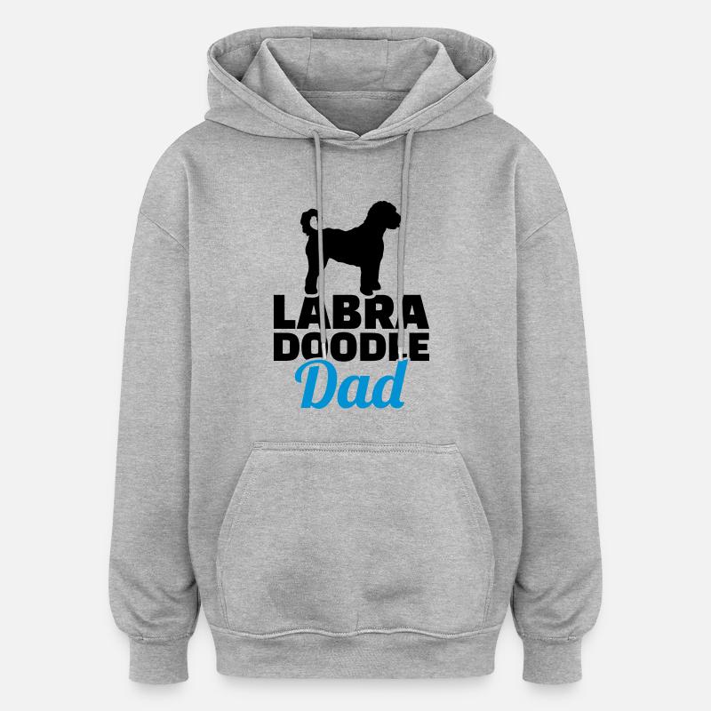Labradoodle - Sweat à capuche oversize unisexe - gris chiné