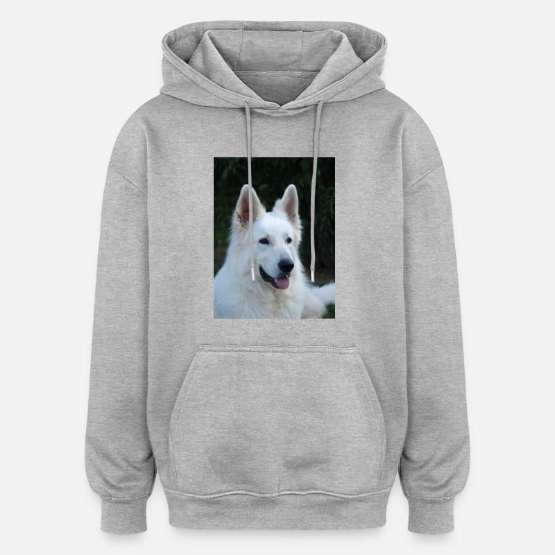 Portrait de majesté - Sweat à capuche oversize unisexe - gris chiné