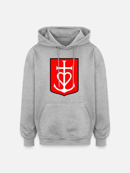 Croix Camargue - Oversized Unisex Hoodie - heather grey