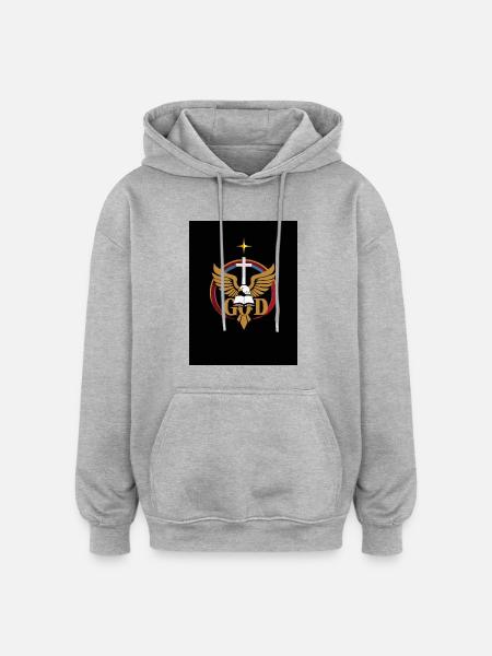 Christian Emblem - Oversized Unisex Hoodie - heather grey