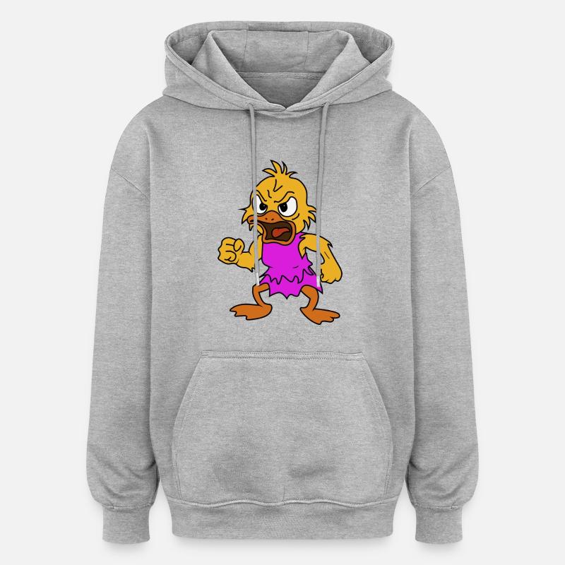 Faites-vous cela ? - Sweat à capuche oversize unisexe - gris chiné