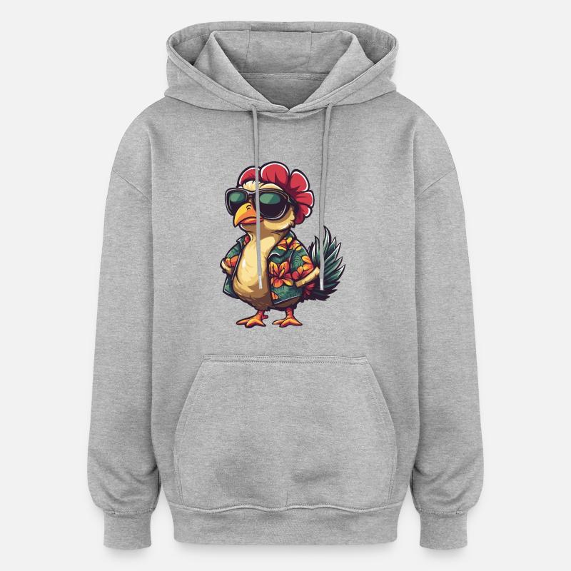 Truthan Comic Urlaub - Oversized Unisex Hoodie - Grau meliert
