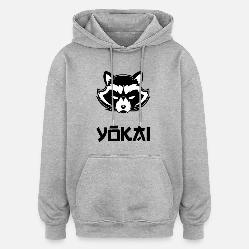 yokai blak - Oversized Unisex Hoodie - heather grey