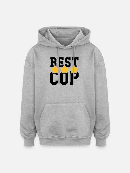Best Cop ! - Sweat à capuche oversize unisexe - gris chiné