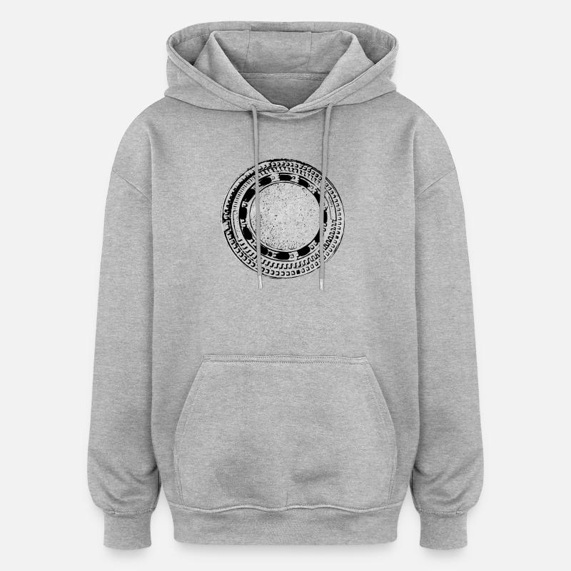 décoration - Sweat à capuche oversize unisexe - gris chiné