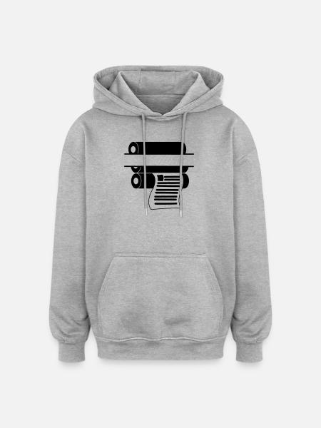 Printing logo 2 - Oversized Unisex Hoodie - heather grey