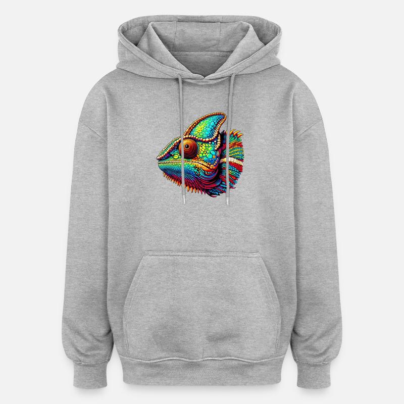 Chameleon - Oversized Unisex Hoodie - heather grey