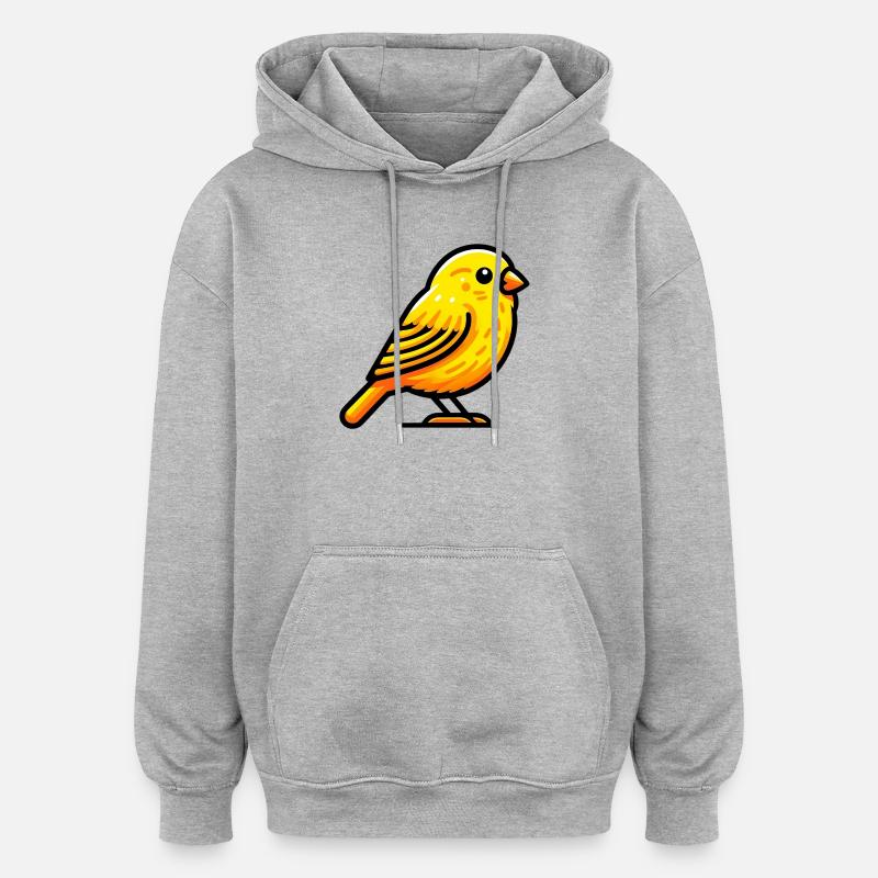 Canari - Sweat à capuche oversize unisexe - gris chiné