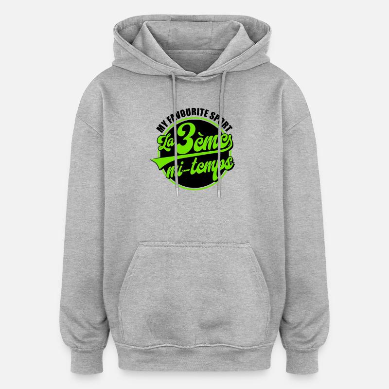 Die 3. Hälfte - Oversized Unisex Hoodie - Grau meliert
