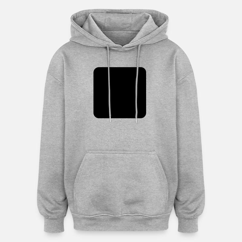 abgerundetes Quadrat - Oversized Unisex Hoodie - Grau meliert
