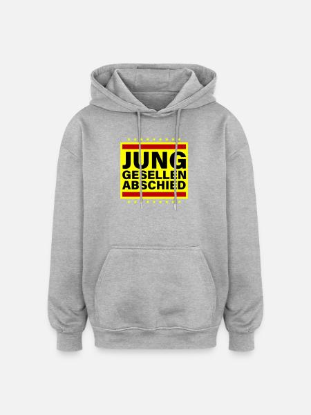 Junggesellenabschied Jga Spruch - Oversized Unisex Hoodie - Grau meliert