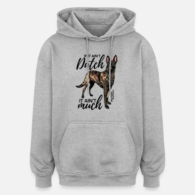 Dutchie - Holländischer Schäferhund - Oversized Unisex Hoodie - Grau meliert