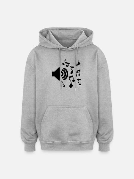 Speaker logo volume - Oversized Unisex Hoodie - heather grey