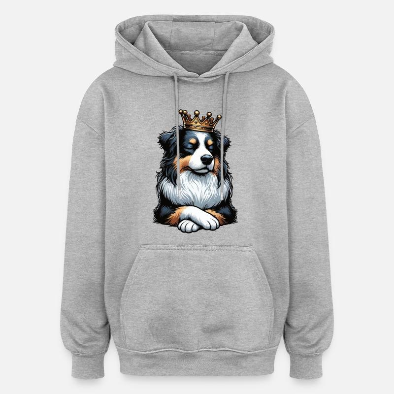 Australian Shepherd Aussie Aussiebesitzer Aussies - Oversized Unisex Hoodie - Grau meliert