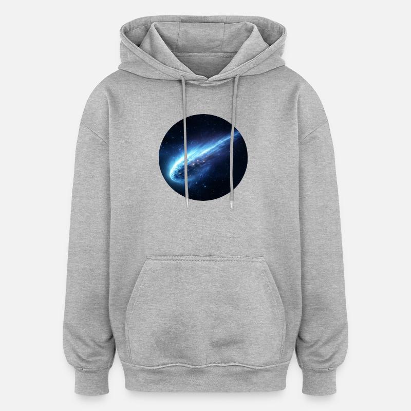 Astronomy Space Comet Streaking Tail - Oversized Unisex Hoodie - heather grey