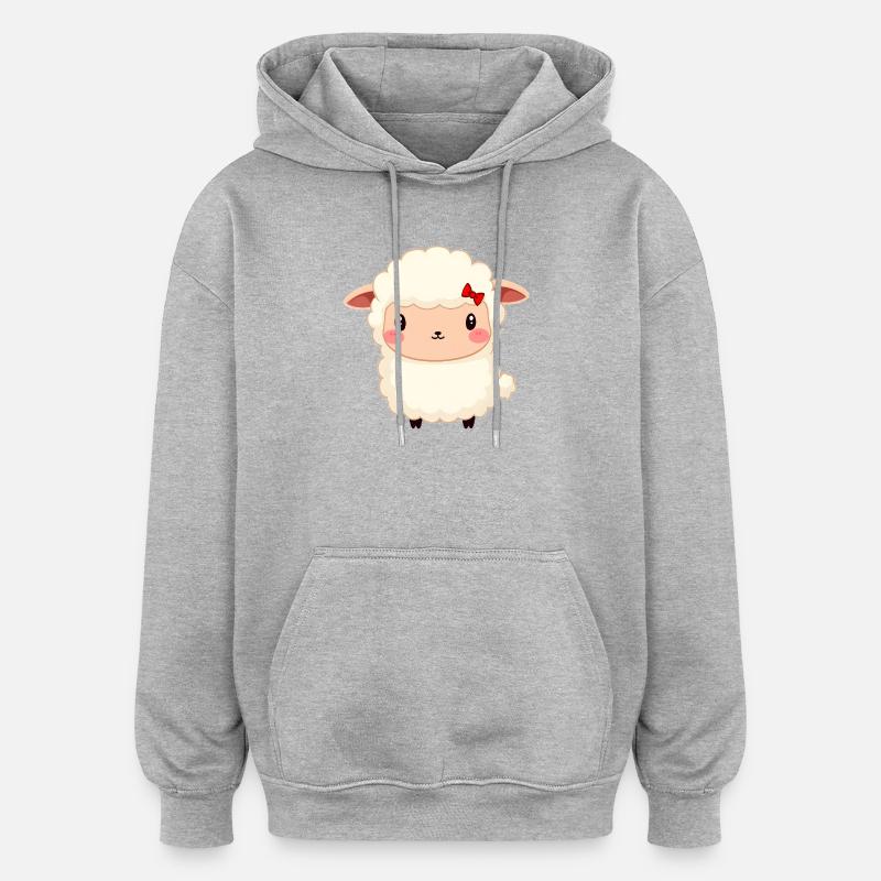 Sheep - Oversized Unisex Hoodie - heather grey