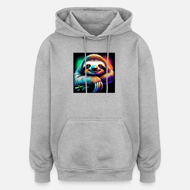 paresse - Sweat à capuche oversize unisexe - gris chiné