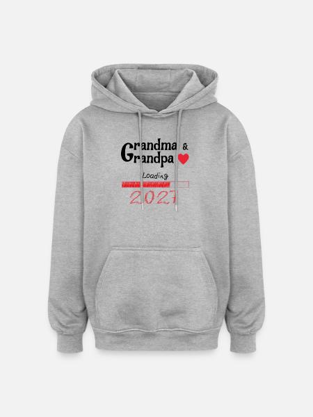Oma und Opa 2027 - Oversized Unisex Hoodie - Grau meliert