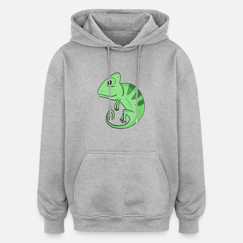Chamäleon - Oversized Unisex Hoodie - Grau meliert