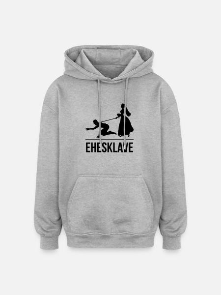 Ehesklave - Oversized Unisex Hoodie - Grau meliert