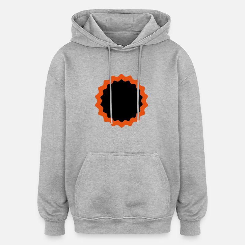 Patchs de vélo - Sweat à capuche oversize unisexe - gris chiné