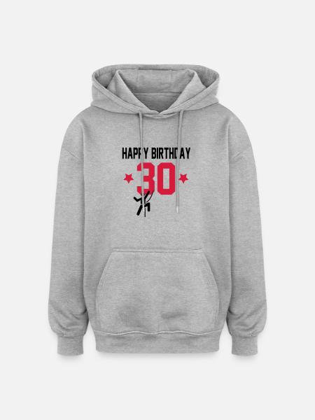 30 - Oversized Unisex Hoodie - heather grey