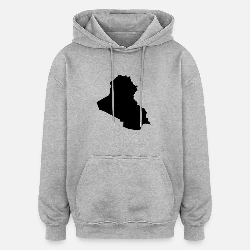 irak - Oversized Unisex Hoodie - Grau meliert