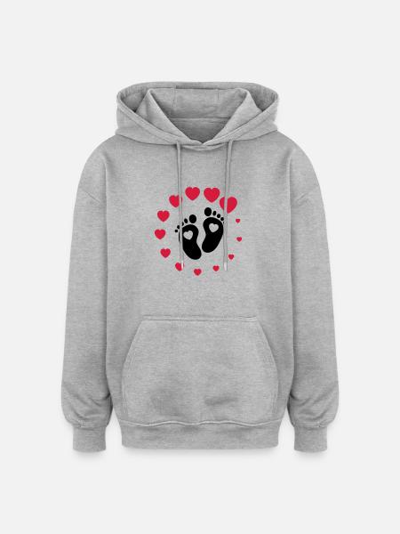 Baby loading - Sweat à capuche oversize unisexe - gris chiné