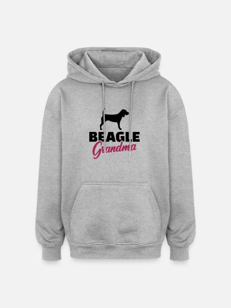 Beagle - Oversized Unisex Hoodie - Grau meliert