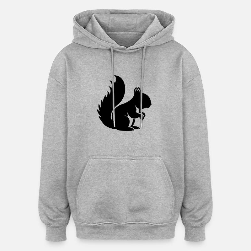 Squirrel - Oversized Unisex Hoodie - heather grey