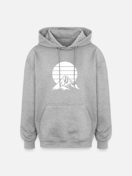 mountains mountains - Oversized Unisex Hoodie - heather grey